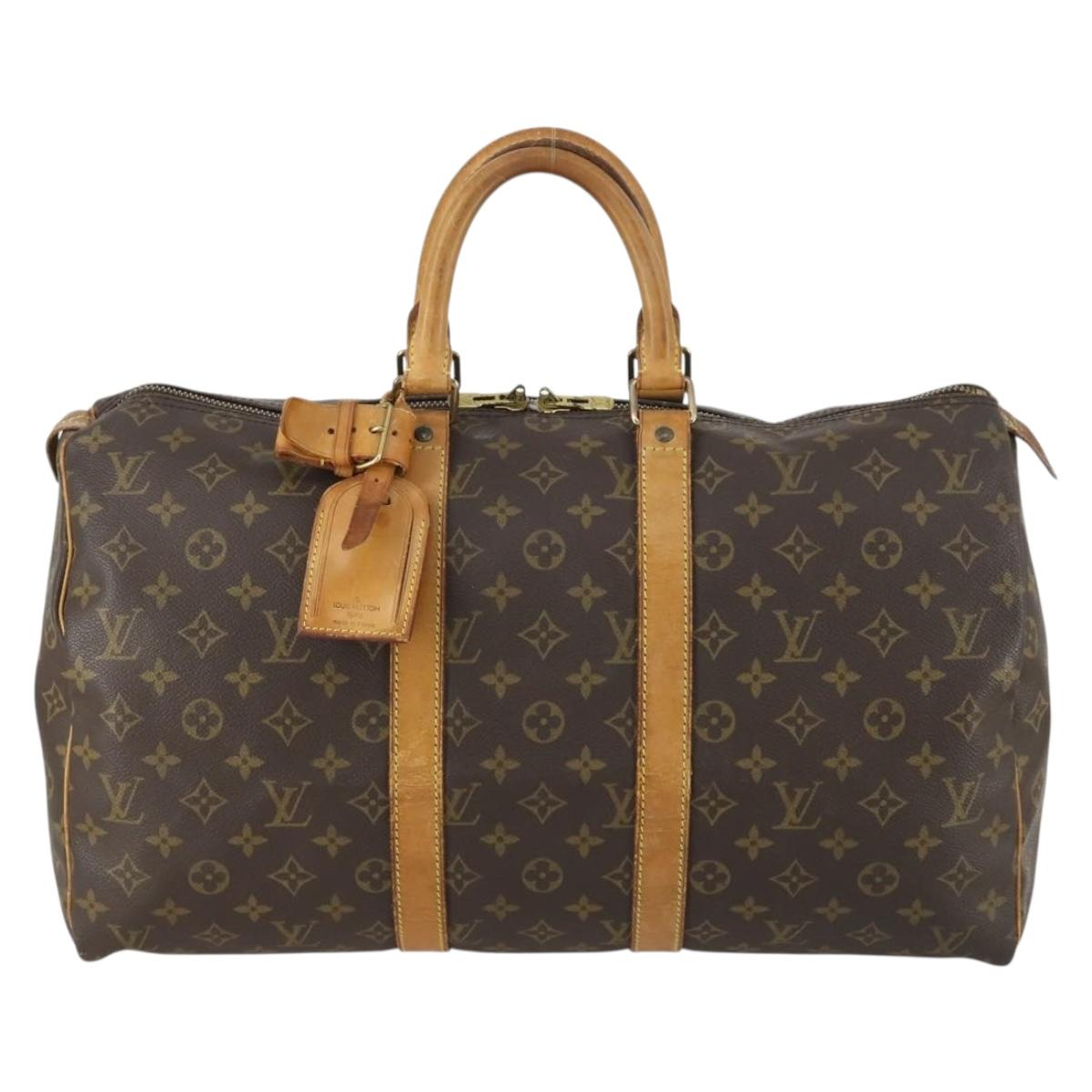 LOUIS VUITTON Monogram Keepall 45 Boston Bag M41428 LV Auth 160109
