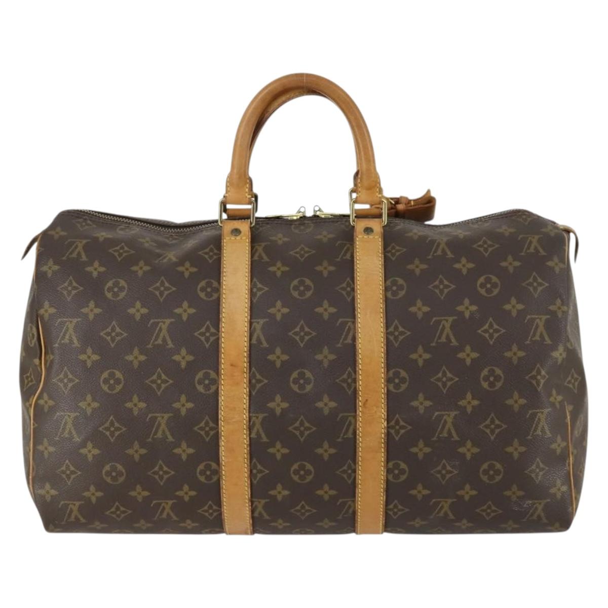 LOUIS VUITTON Monogram Keepall 45 Boston Bag M41428 LV Auth 160109