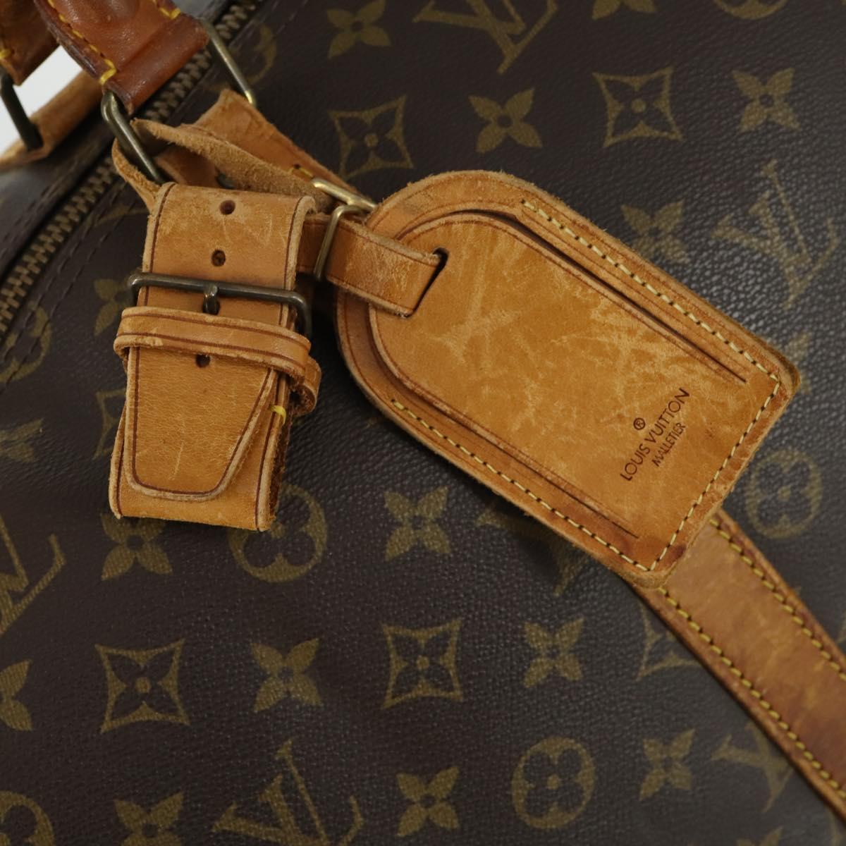 LOUIS VUITTON Monogram Keepall 55 Boston Bag M41424 LV Auth 160112