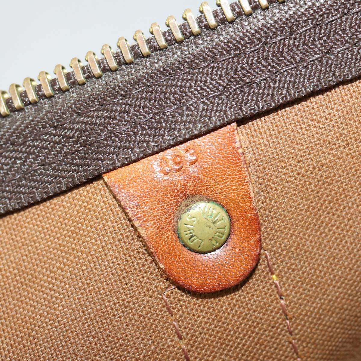 LOUIS VUITTON Monogram Keepall 55 Boston Bag M41424 LV Auth 160112