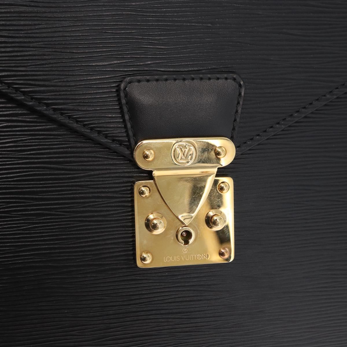 LOUIS VUITTON Epi Serviette Conseiller Business Bag Black M54422 LV Auth 160118