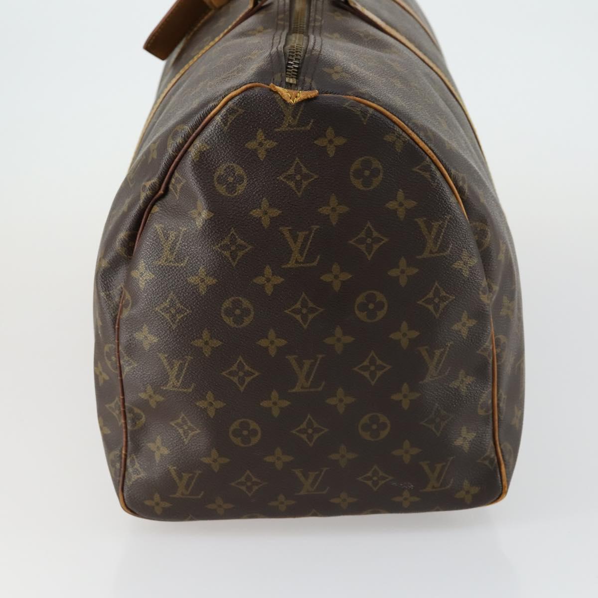 LOUIS VUITTON Monogram Keepall 55 Boston Bag M41424 LV Auth 160147