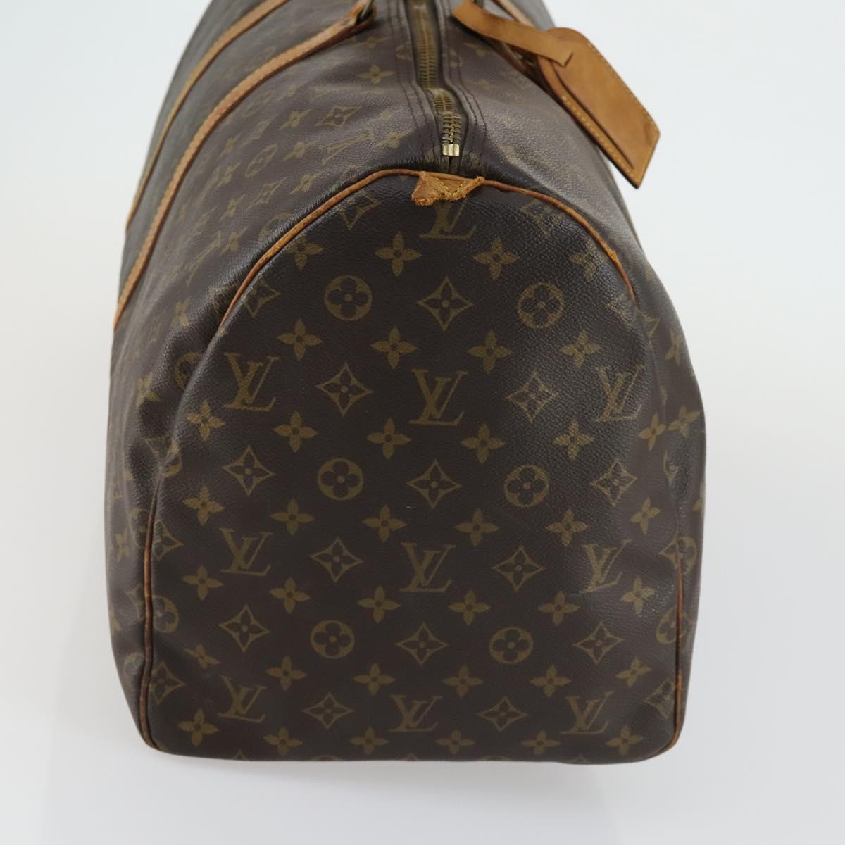 LOUIS VUITTON Monogram Keepall 55 Boston Bag M41424 LV Auth 160147