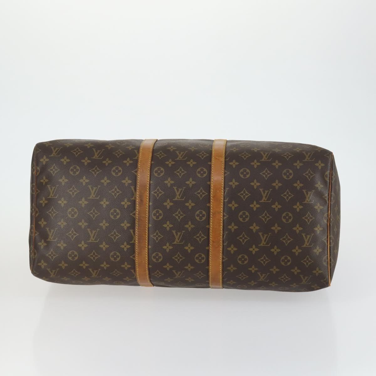 LOUIS VUITTON Monogram Keepall 55 Boston Bag M41424 LV Auth 160147