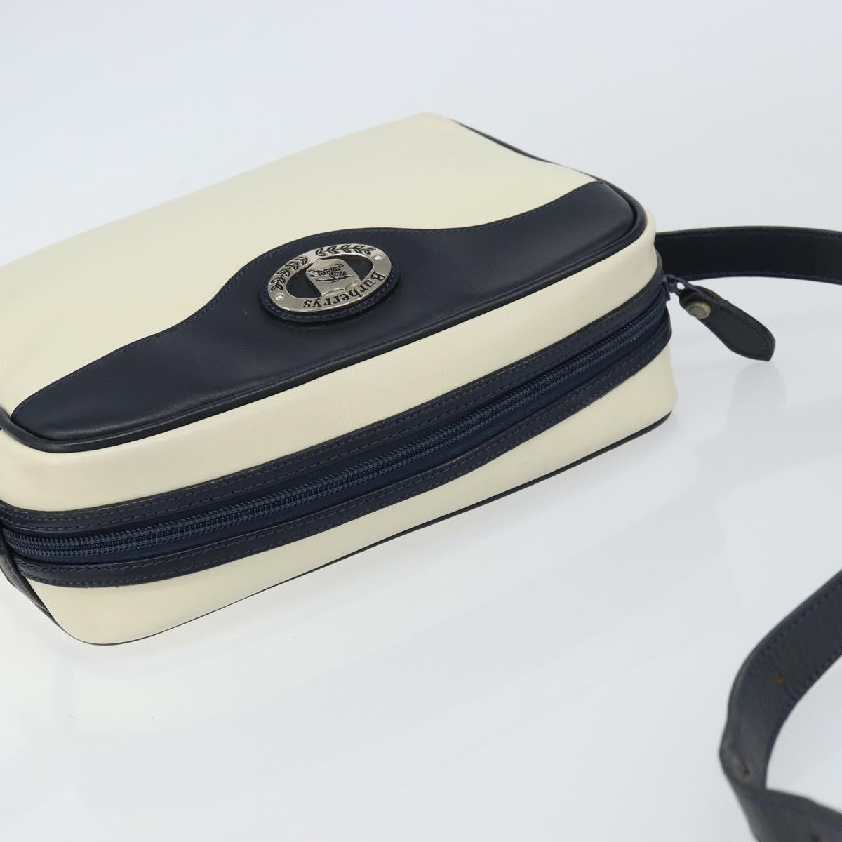 Burberrys Shoulder Bag Leather White Auth 160176