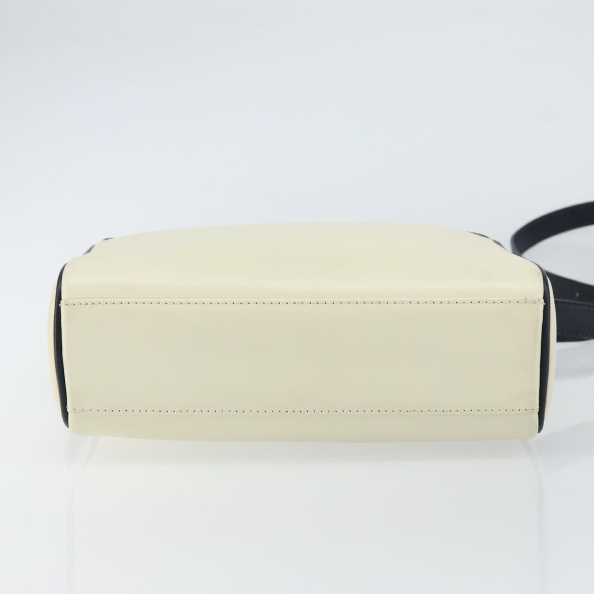 Burberrys Shoulder Bag Leather White Auth 160176