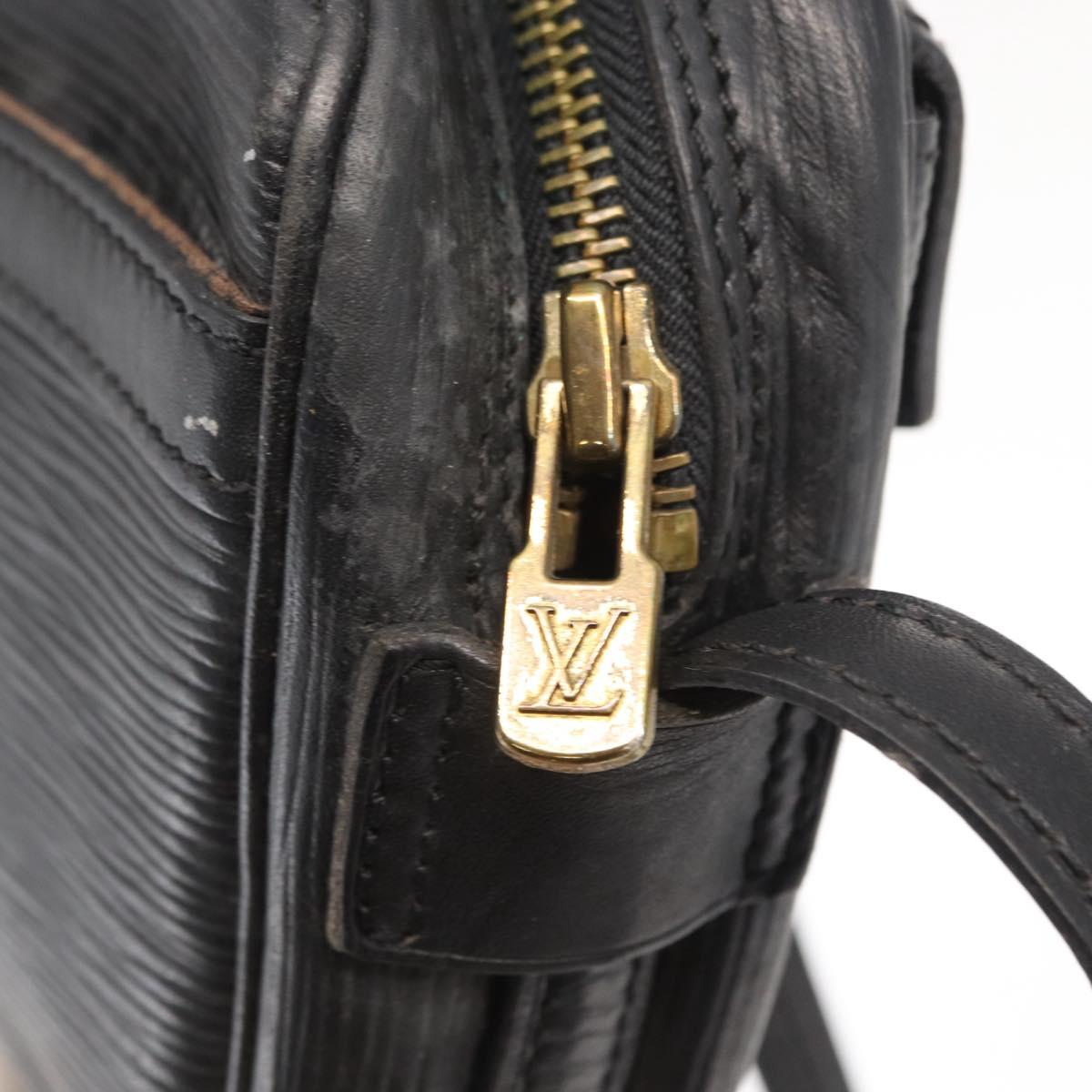LOUIS VUITTON Epi Jeune Fille MM Shoulder Bag Black M52152 LV Auth 160180