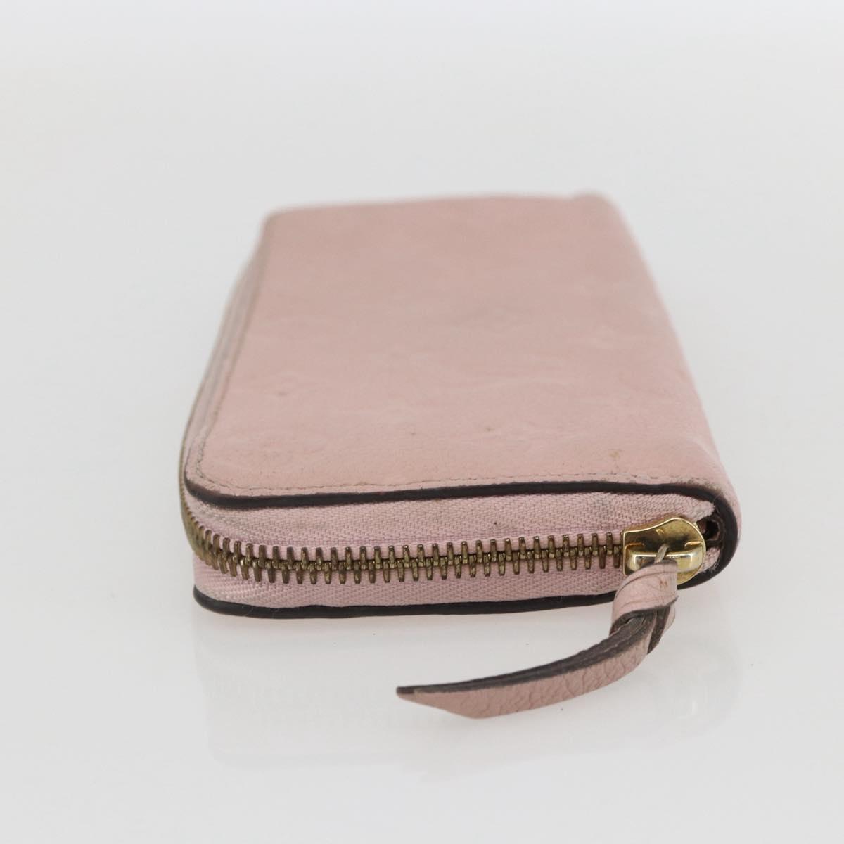 LOUIS VUITTON Empreinte Portefeuille Clemence Wallet Pink M61265 LV Auth 160186