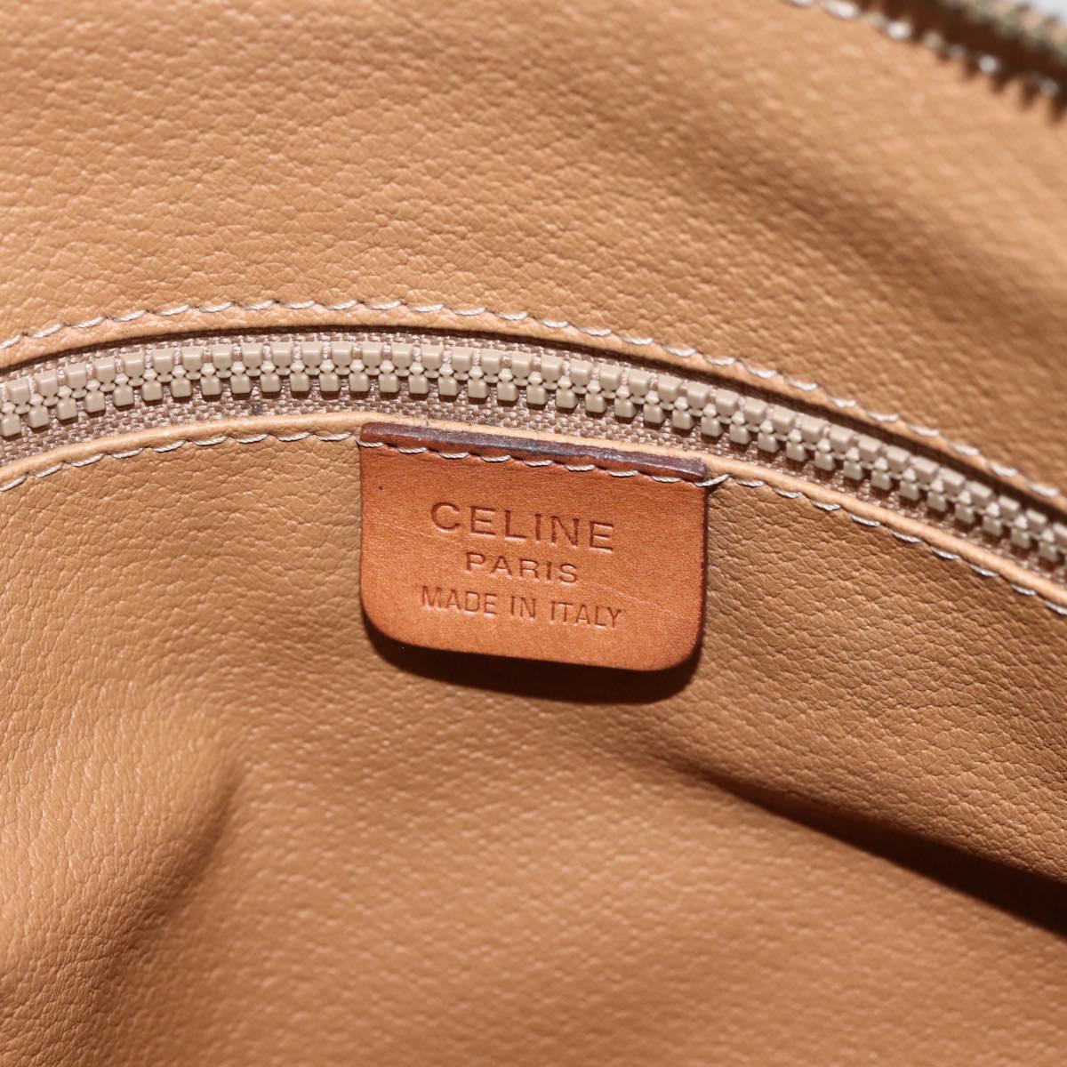 CELINE Macadam Canvas Hand Bag PVC Leather Brown Gold Auth 160202
