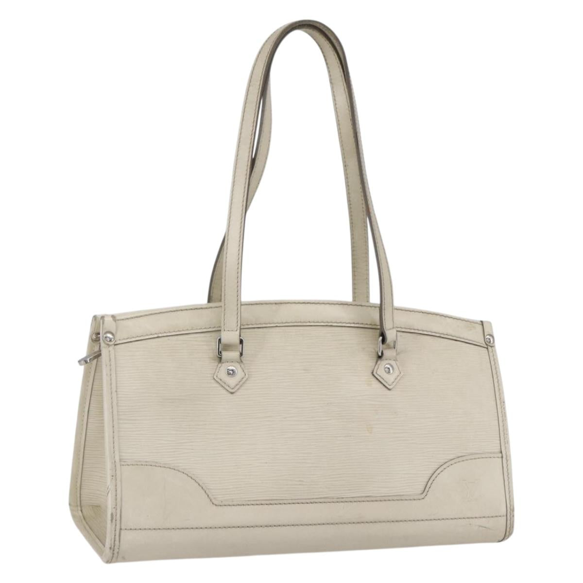 LOUIS VUITTON Epi Madeleine PM Hand Bag White Yvoire M5933J LV Auth 160228