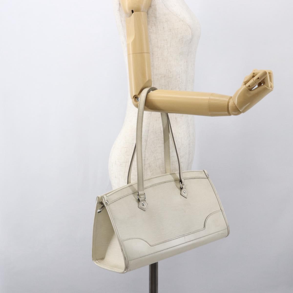 LOUIS VUITTON Epi Madeleine PM Hand Bag White Yvoire M5933J LV Auth 160228