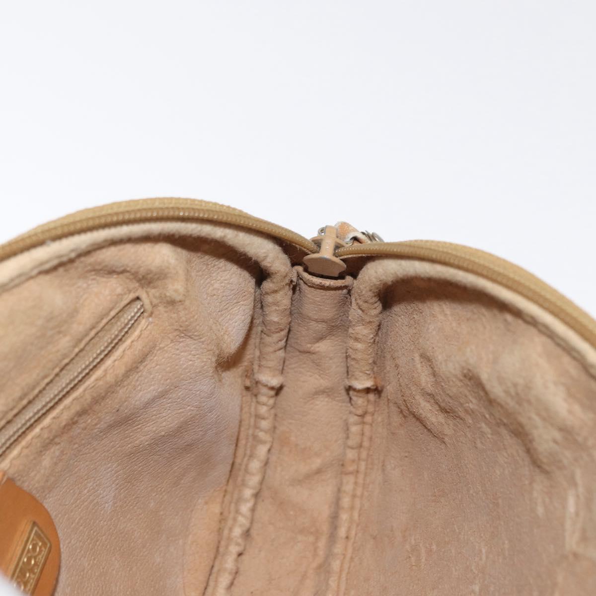 GUCCI Micro GG Supreme Shoulder Bag PVC Cream Gold Auth 160231