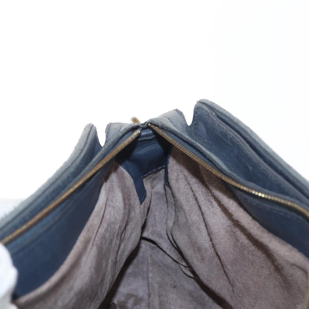 BOTTEGA VENETA INTRECCIATO Shoulder Bag Leather Outlet Navy Auth 160241