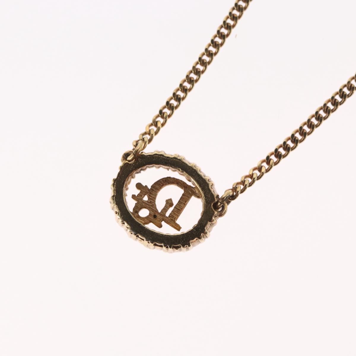 Christian Dior Necklace metal Gold Tone Auth 160258
