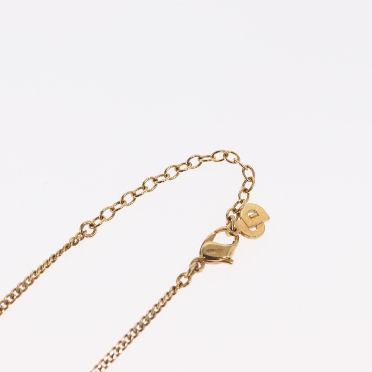 Christian Dior Necklace metal Gold Tone Auth 160258