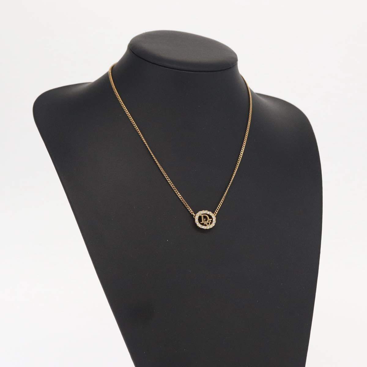 Christian Dior Necklace metal Gold Tone Auth 160258