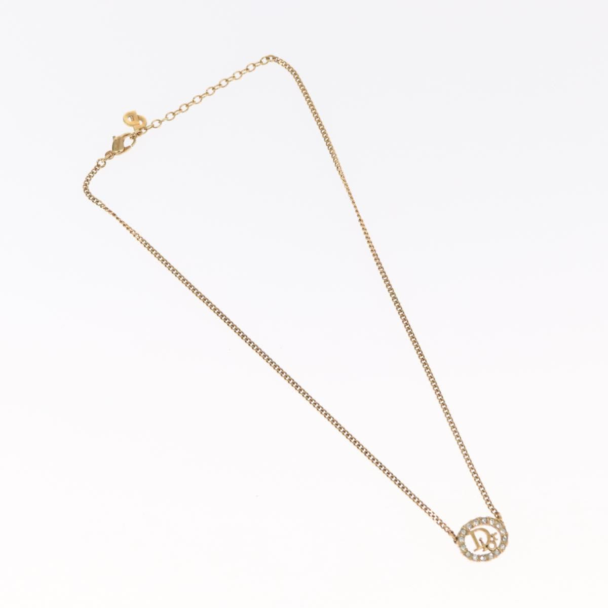 Christian Dior Necklace metal Gold Tone Auth 160258