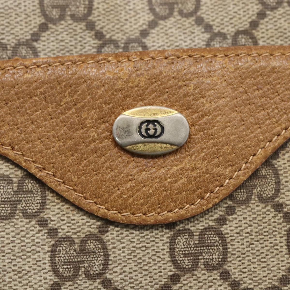 GUCCI GG Supreme Web Sherry Line Tote Bag PVC Beige 40 02 003 Auth 160283