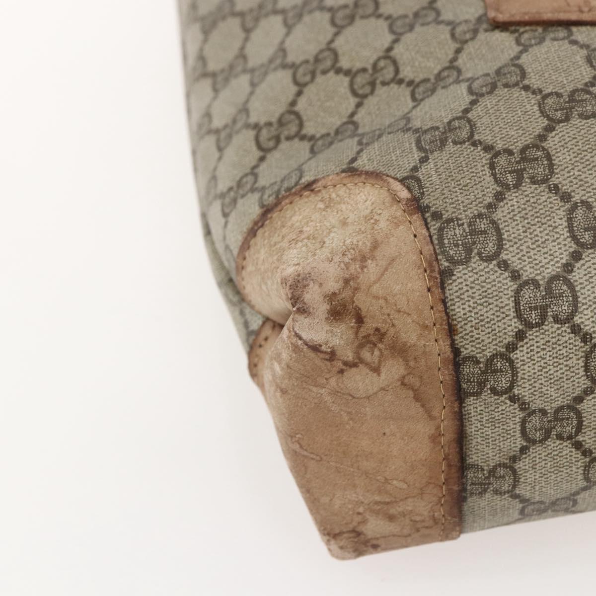 GUCCI GG Supreme Web Sherry Line Tote Bag PVC Beige 002 904 0222 Auth 160284