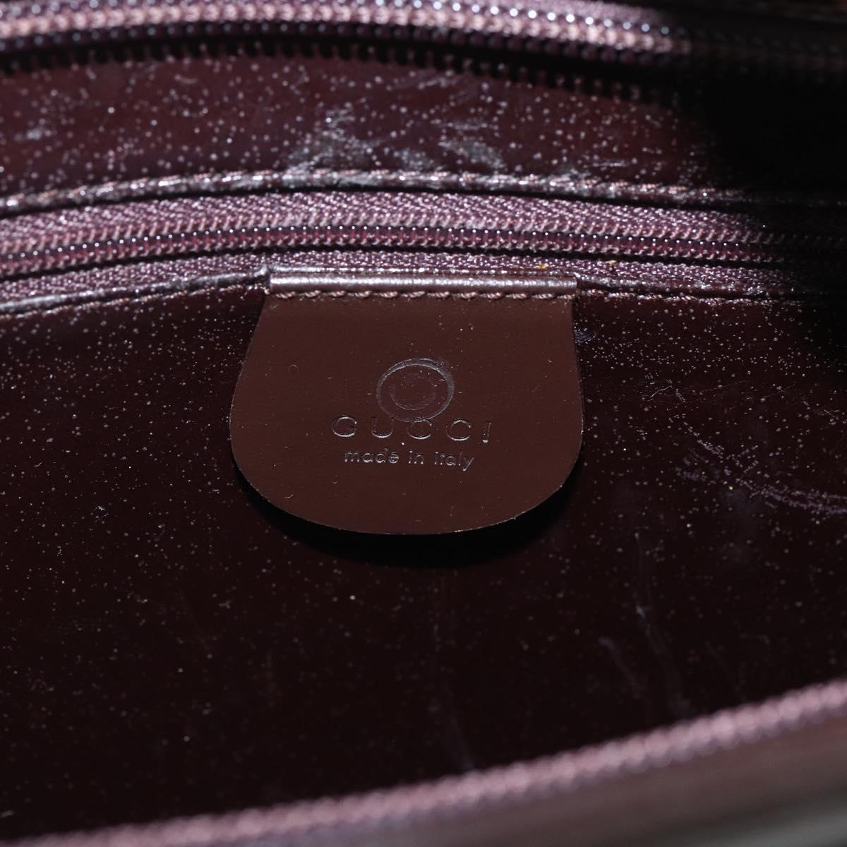GUCCI Shoulder Bag Leather Brown Auth 160297
