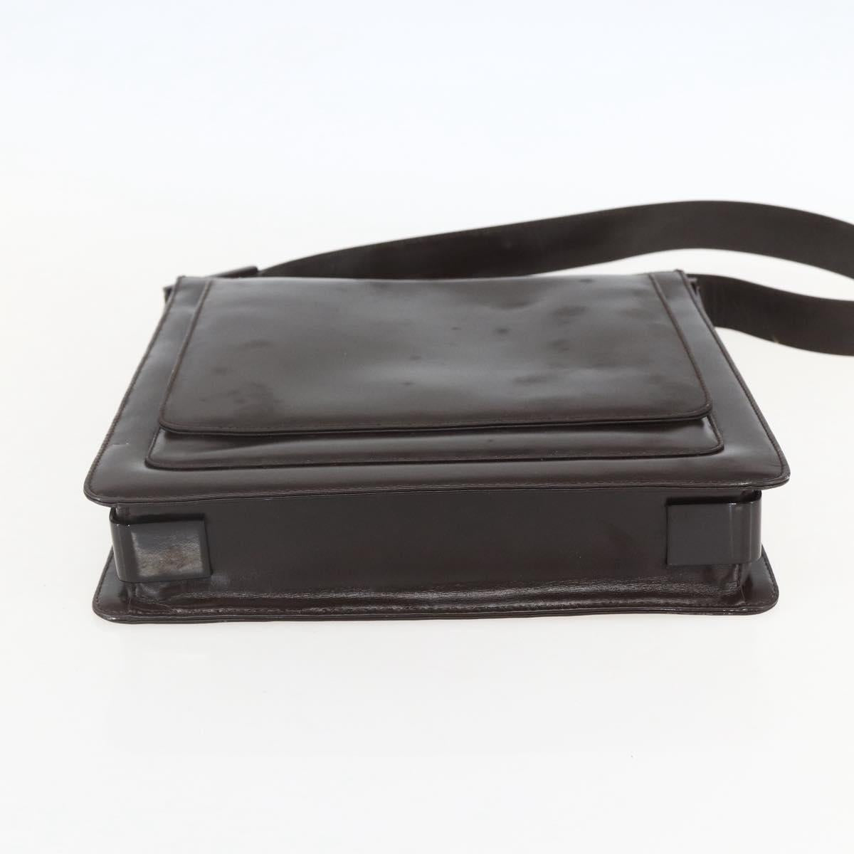 GUCCI Shoulder Bag Leather Brown Auth 160297