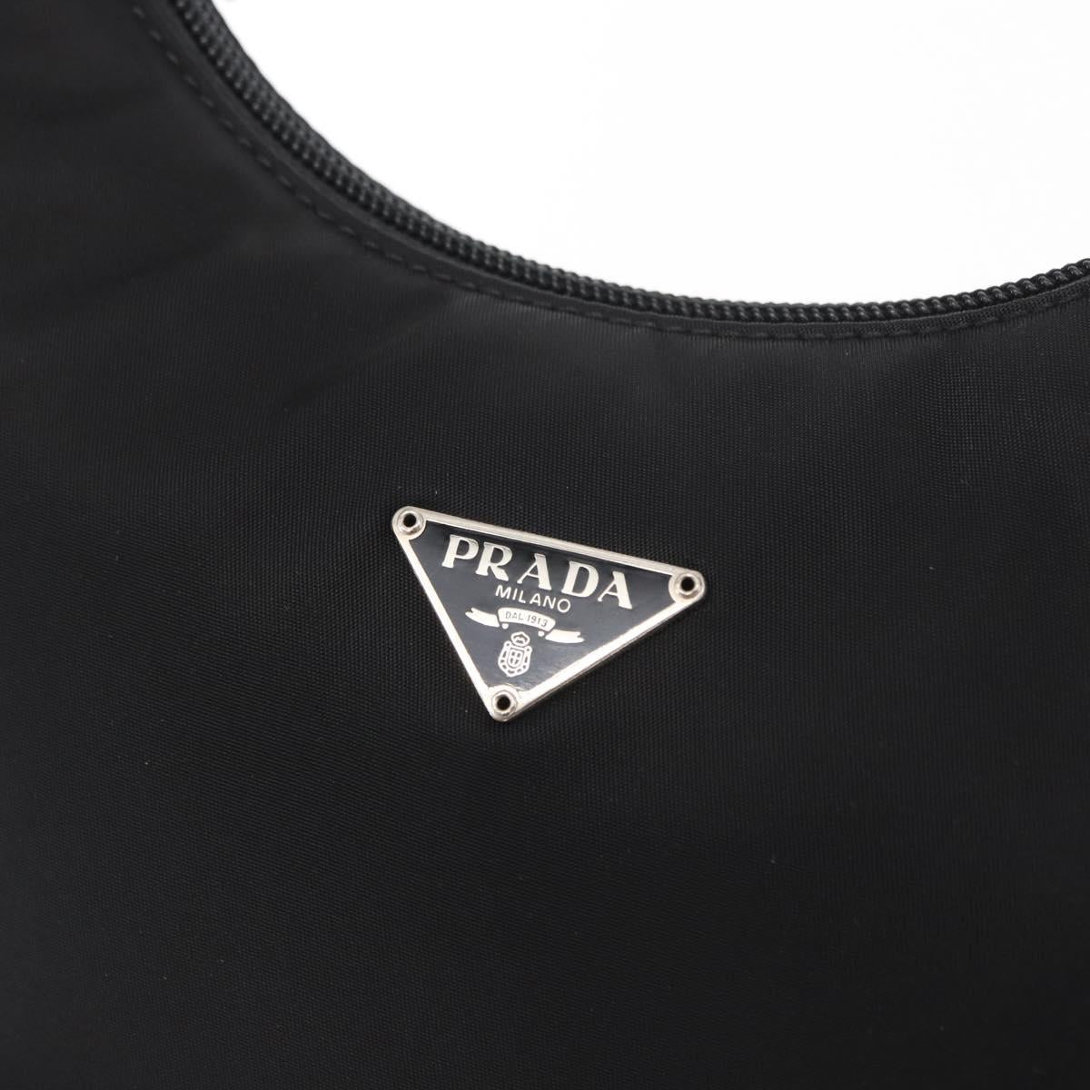 PRADA Hand Pouch Nylon Black Auth 160303