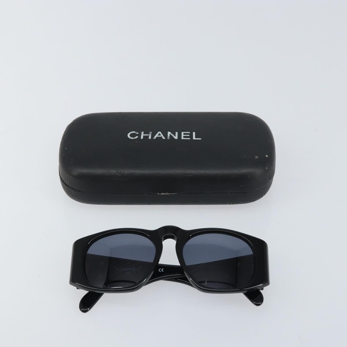 CHANEL Sunglasses plastic Black CC Auth 160310A