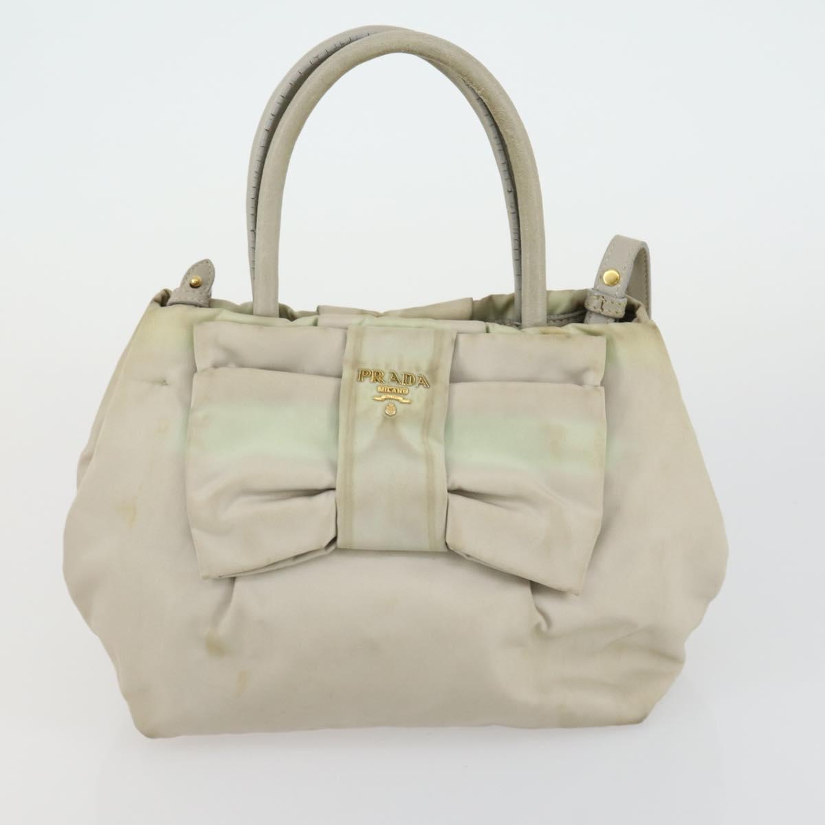 PRADA Hand Bag Nylon 5 Set Beige Khaki Brown Auth 160314