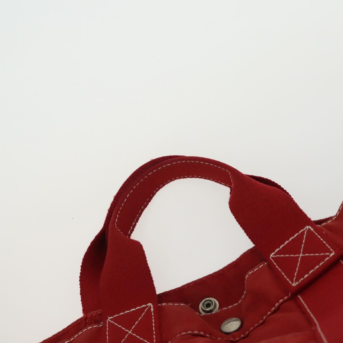 HERMES Fourre Tout Hand Bag Canvas 3 Set Black Red Bordeaux Auth 160324