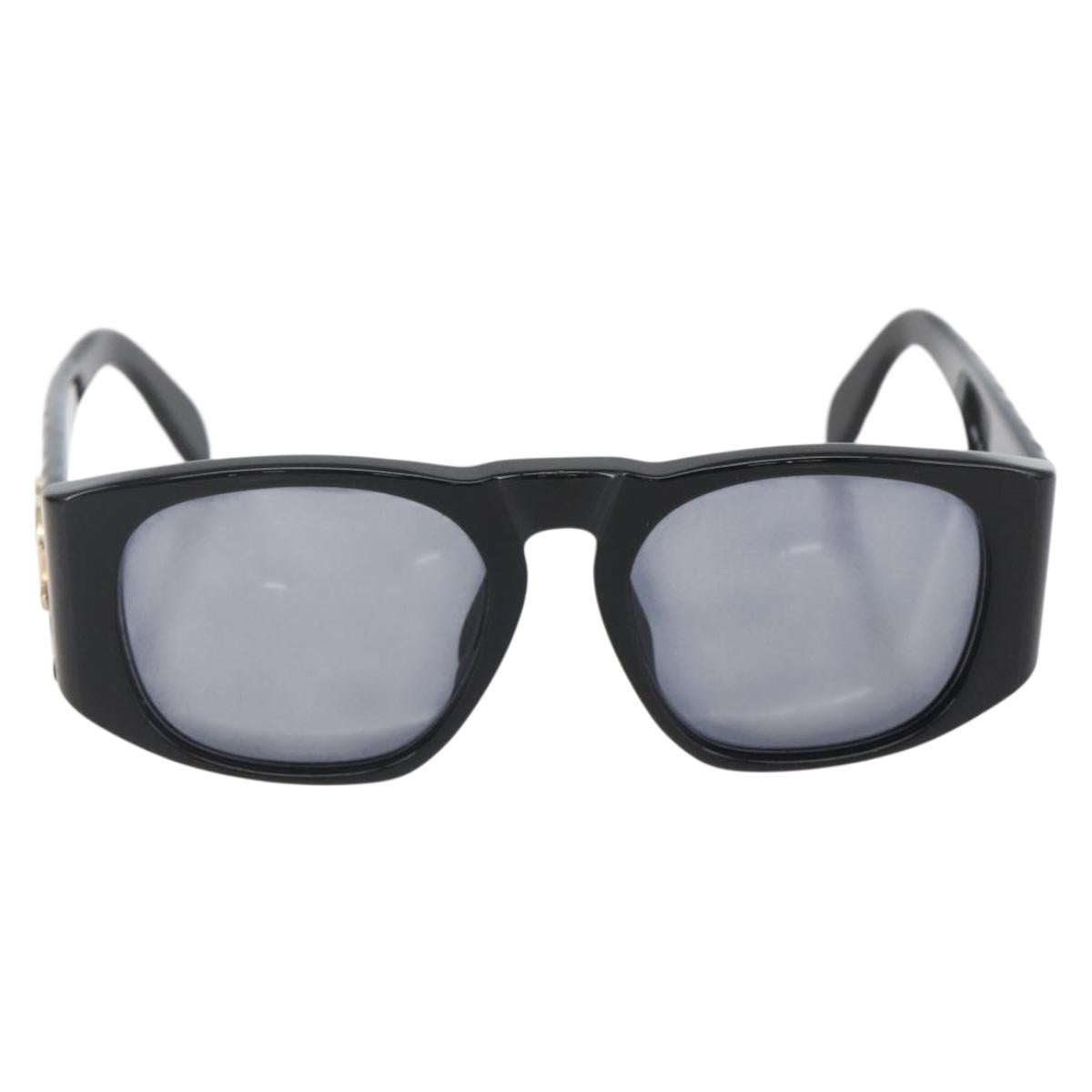 CHANEL Sunglasses plastic Black CC Auth 160328