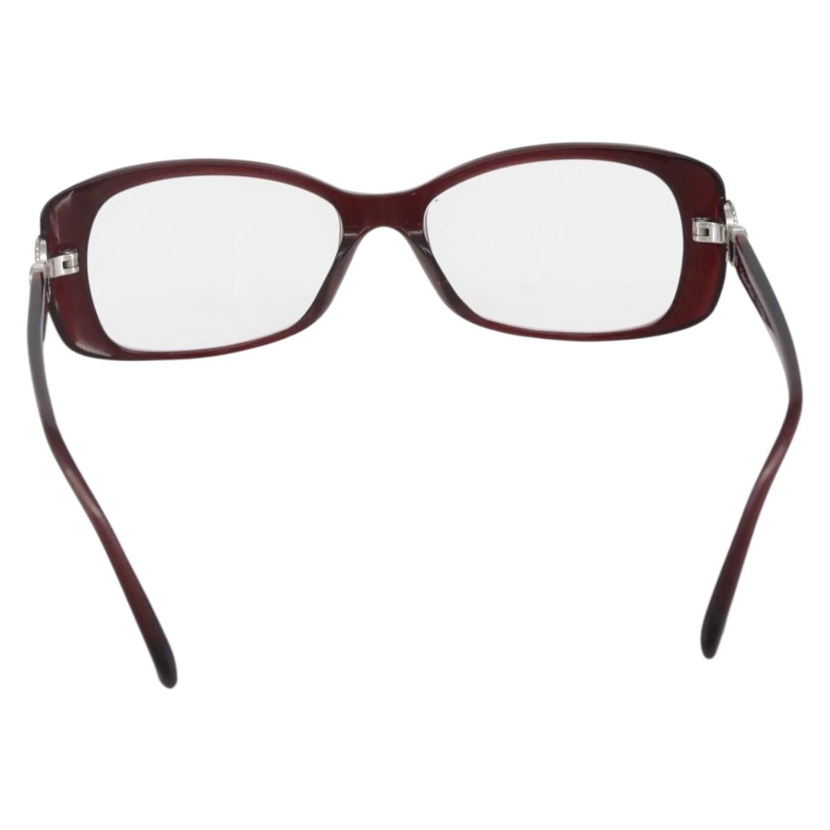 CHANEL Glasses plastic Red CC Auth 160330