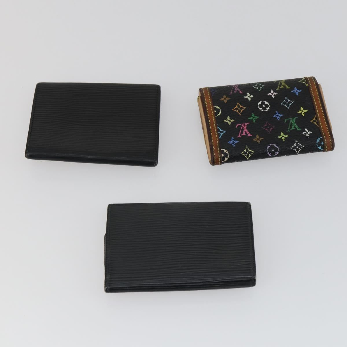 LOUIS VUITTON Epi Key Case 8 sets Red Yellow black LV Auth 160332