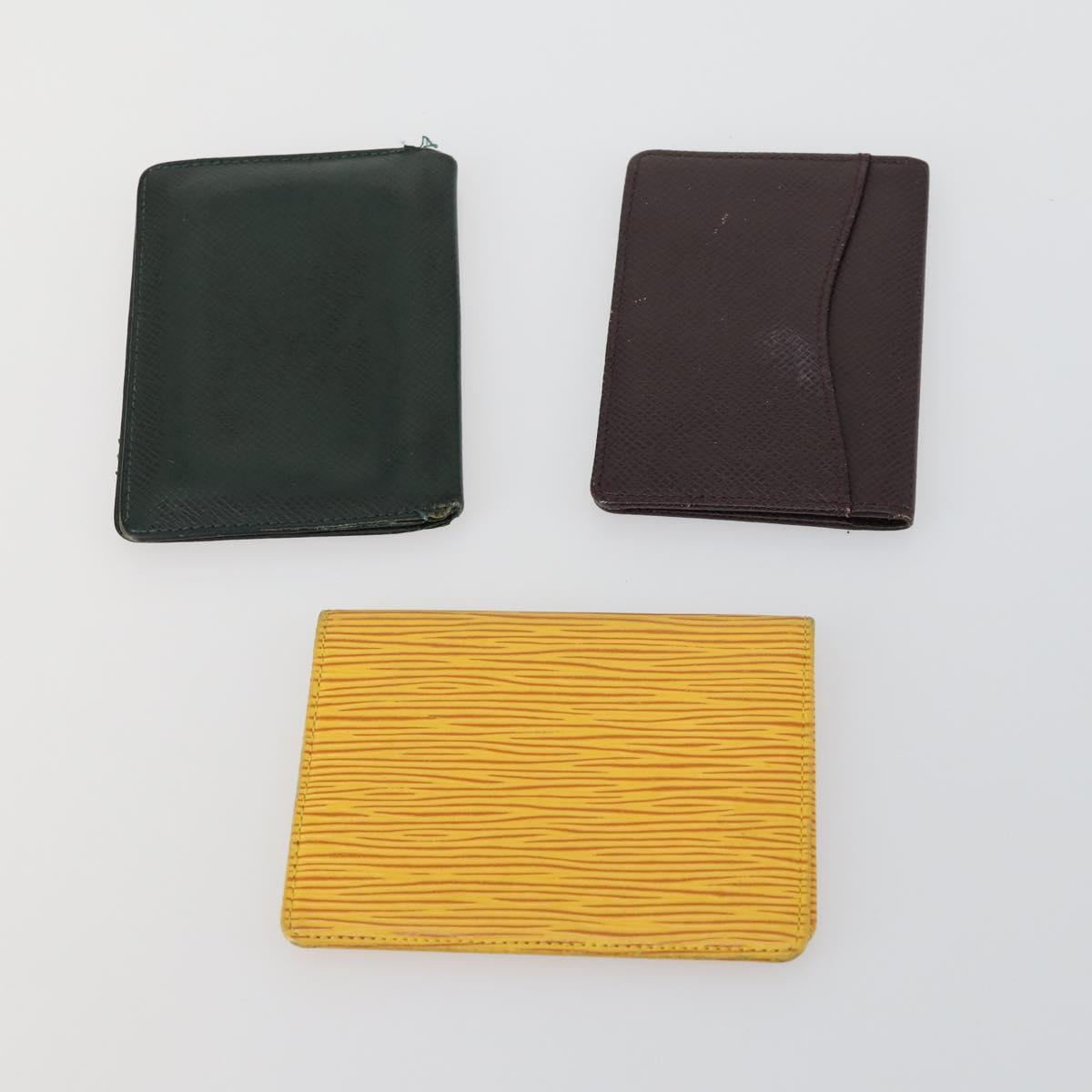 LOUIS VUITTON Epi Key Case 8 sets Red Yellow black LV Auth 160332