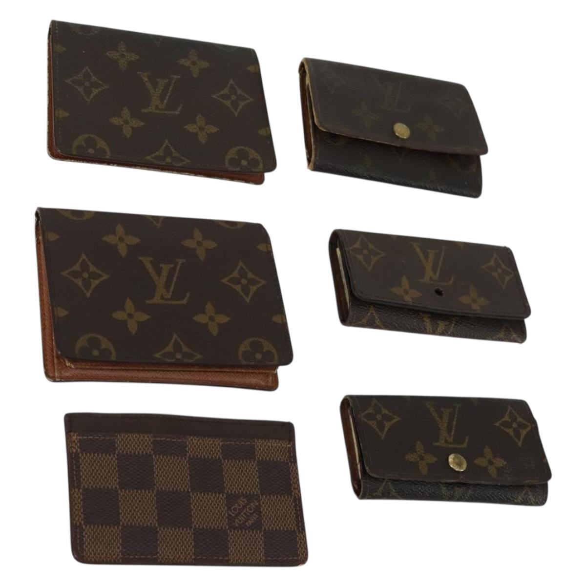 LOUIS VUITTON Damier Ebene Monogram Key Case 6 Set LV Auth 160333