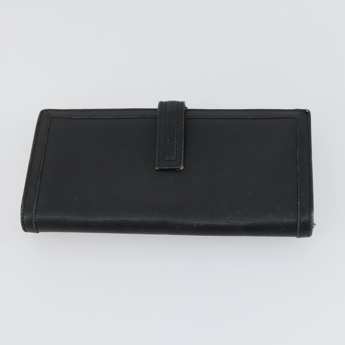 VALENTINO Celine Gucci Wallet Leather 4 Set Beige Black Green Auth 160338