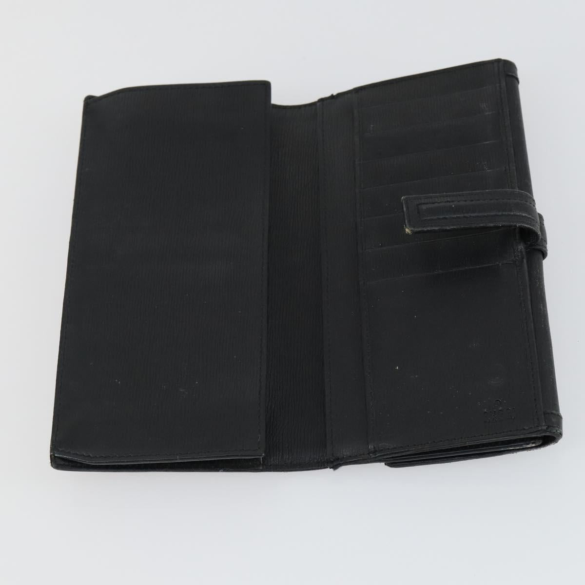 VALENTINO Celine Gucci Wallet Leather 4 Set Beige Black Green Auth 160338