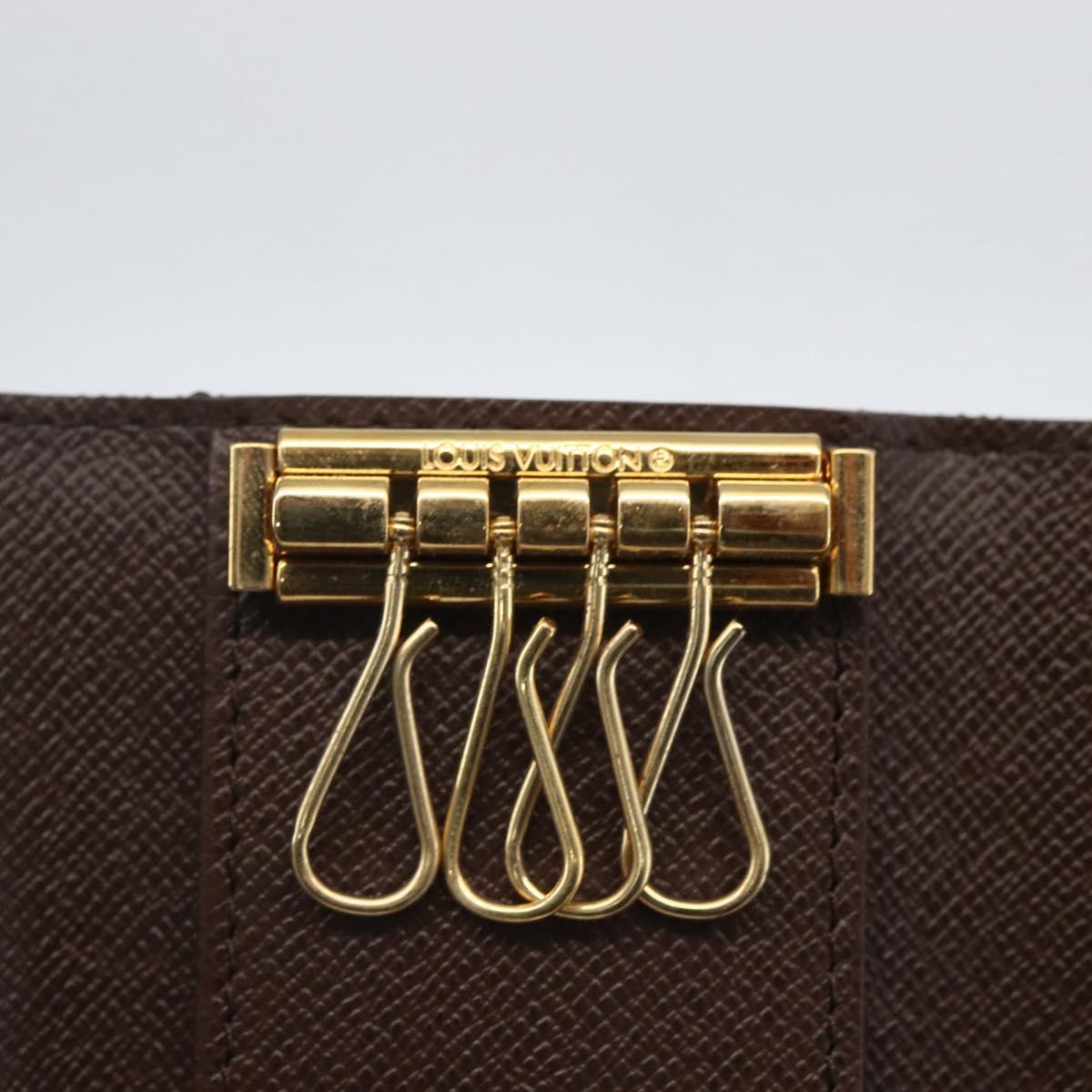 LOUIS VUITTON Damier Ebene Multicles 4 Key Case N62631 LV Auth 160340V