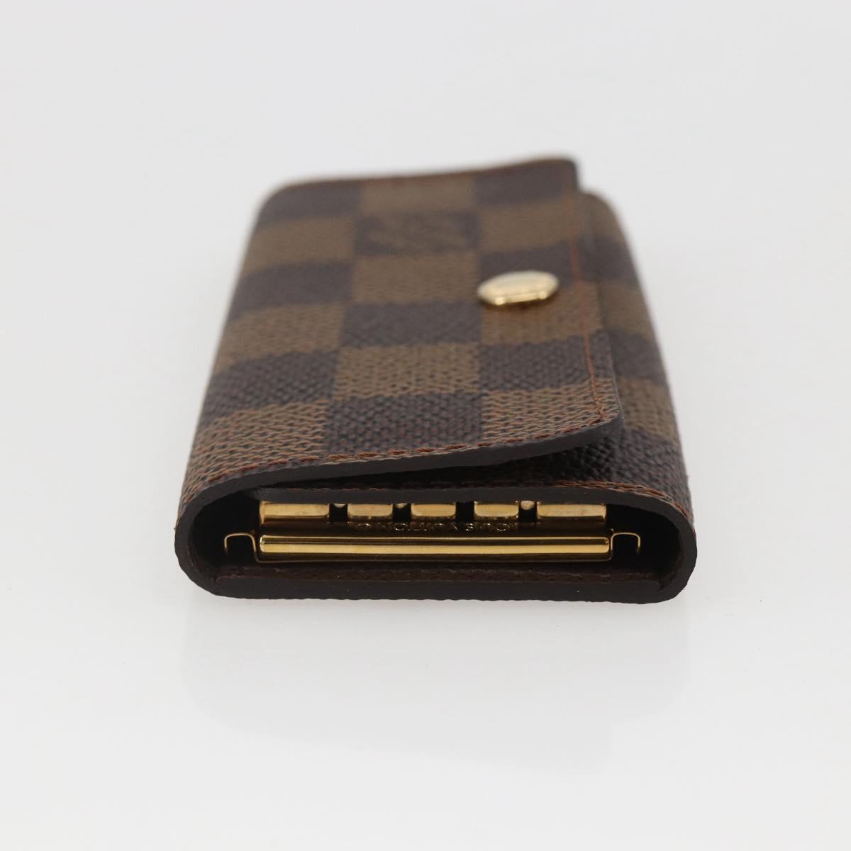 LOUIS VUITTON Damier Ebene Multicles 4 Key Case N62631 LV Auth 160340V