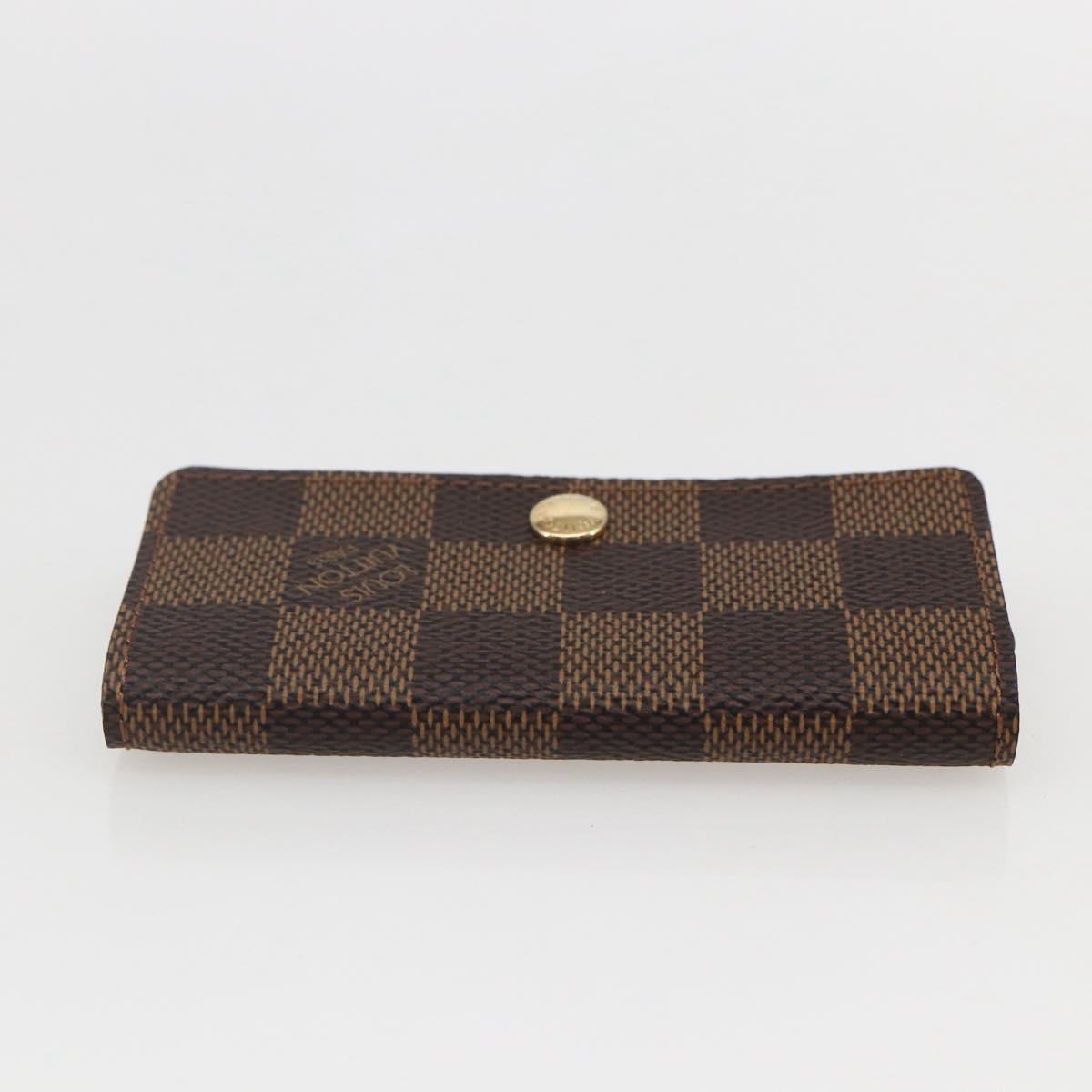 LOUIS VUITTON Damier Ebene Multicles 4 Key Case N62631 LV Auth 160340V