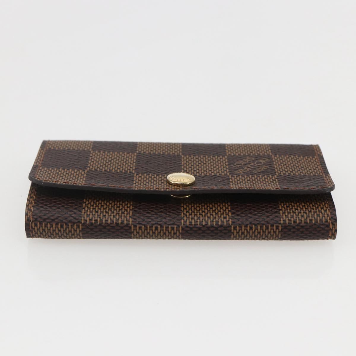 LOUIS VUITTON Damier Ebene Multicles 4 Key Case N62631 LV Auth 160340V