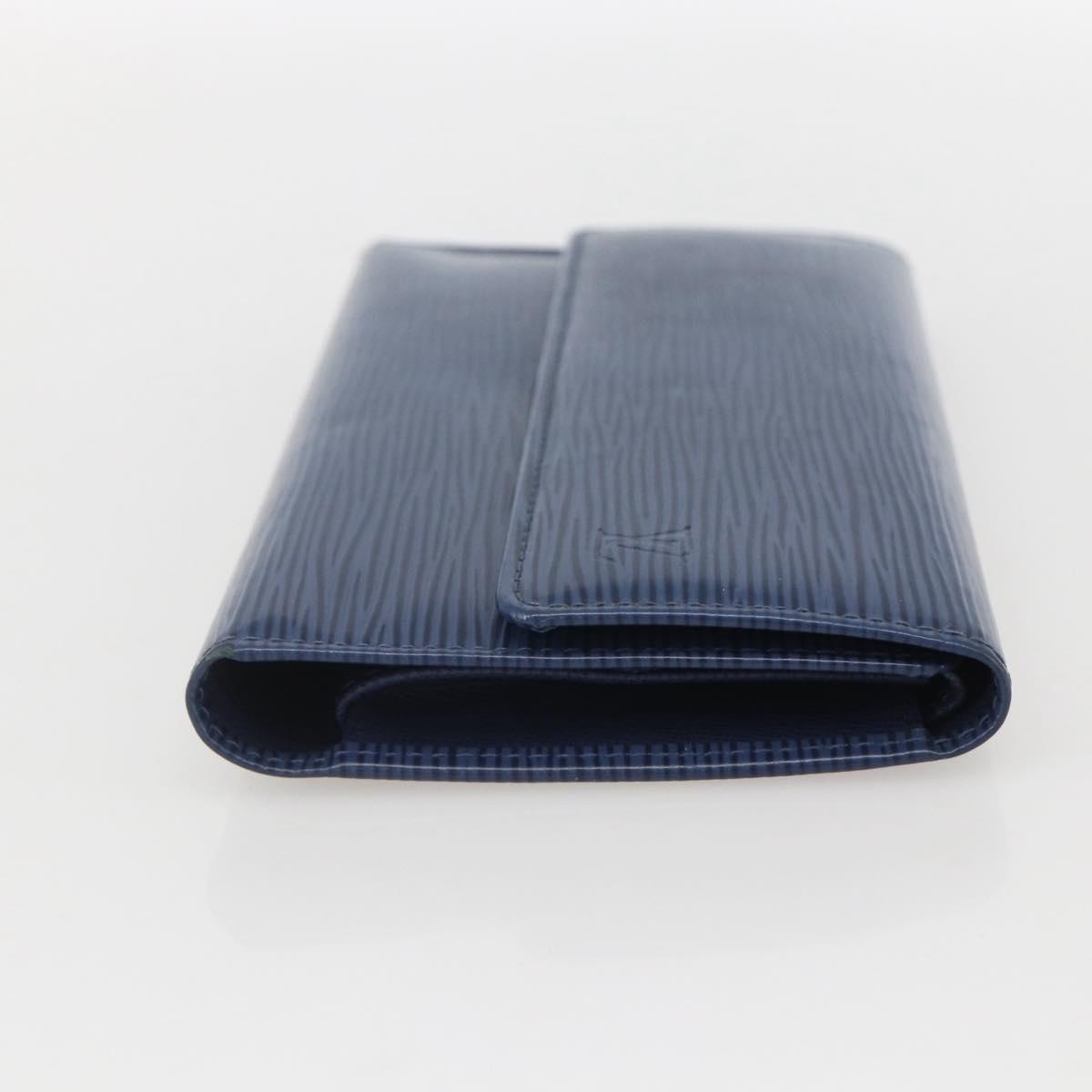 LOUIS VUITTON Epi Porte Tresor International Wallet Myrtille M6338G Auth 160358