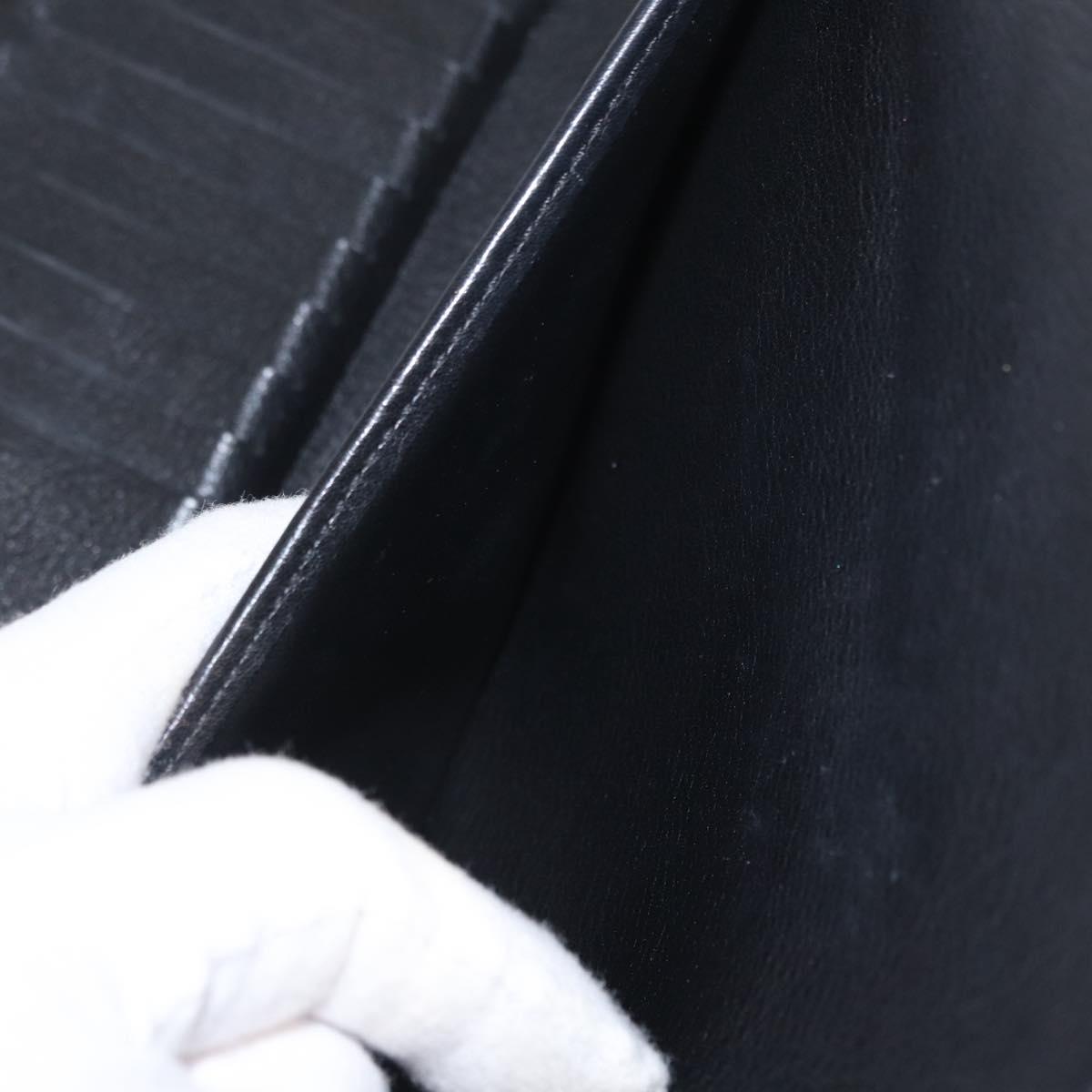 LOUIS VUITTON Mahina Portefeuille Amelia Long Wallet Black M95549 LV Auth 160362