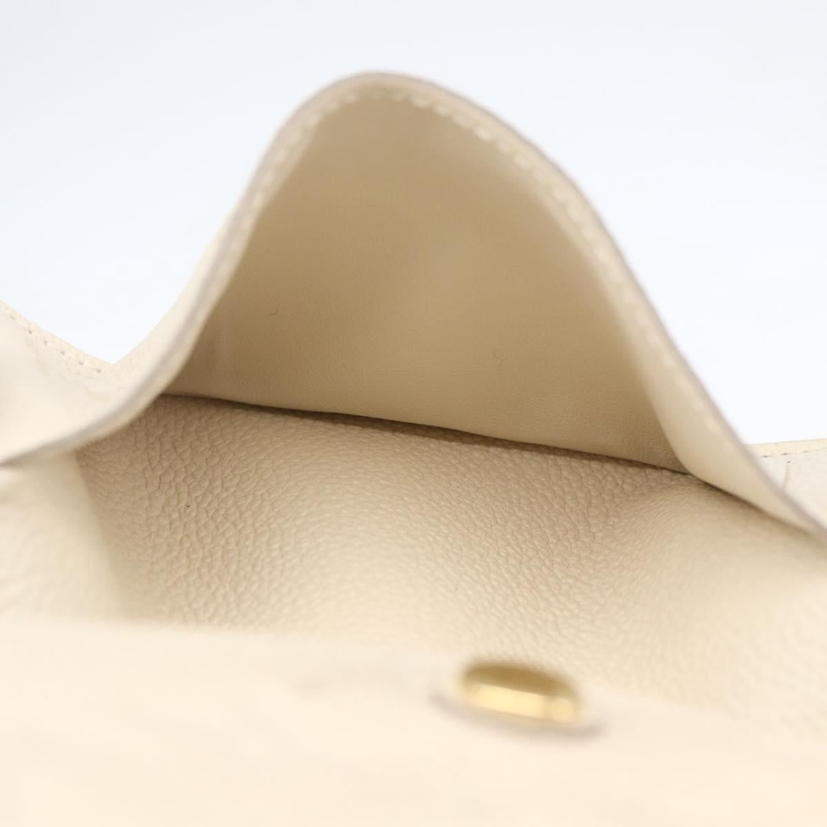 LOUIS VUITTON Empreinte Portefeuille Curie's Compact Wallet Cream LV Auth 160363