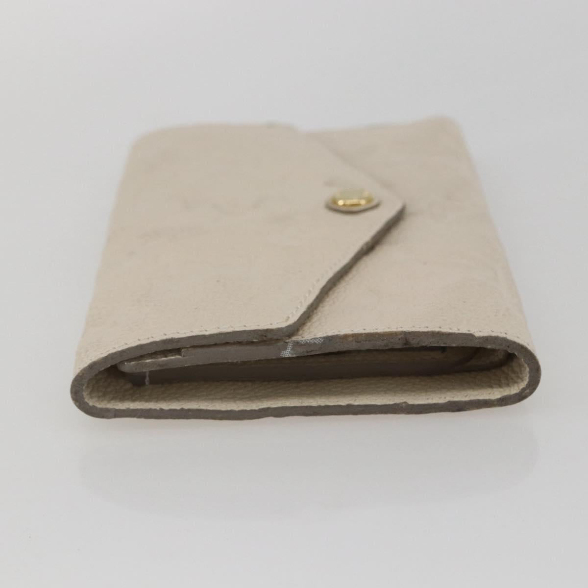 LOUIS VUITTON Empreinte Portefeuille Curie's Compact Wallet Cream LV Auth 160363