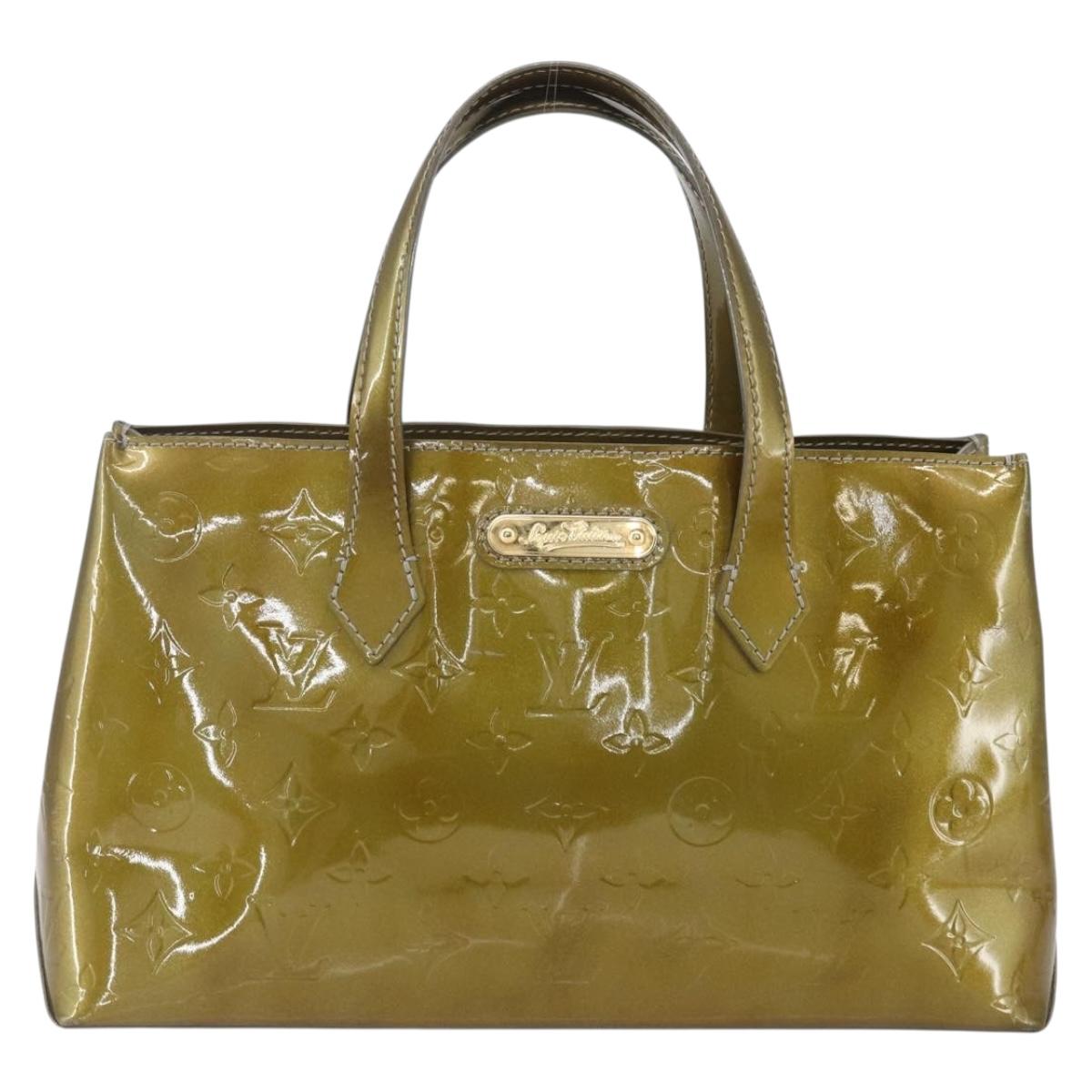 LOUIS VUITTON Monogram Vernis Wilshire PM Bag Gris Art Deco M91627 Auth 160424
