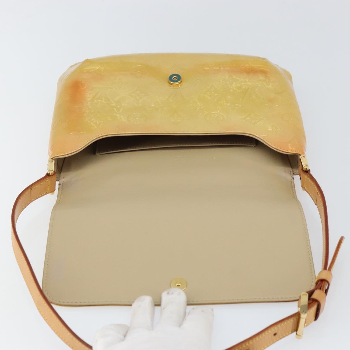 LOUIS VUITTON Monogram Vernis Thompson Street Bag Beige M91301 LV Auth 160426