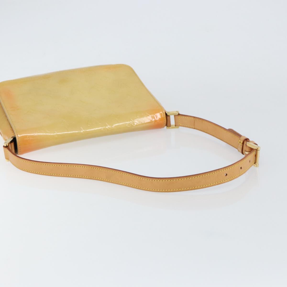 LOUIS VUITTON Monogram Vernis Thompson Street Bag Beige M91301 LV Auth 160426