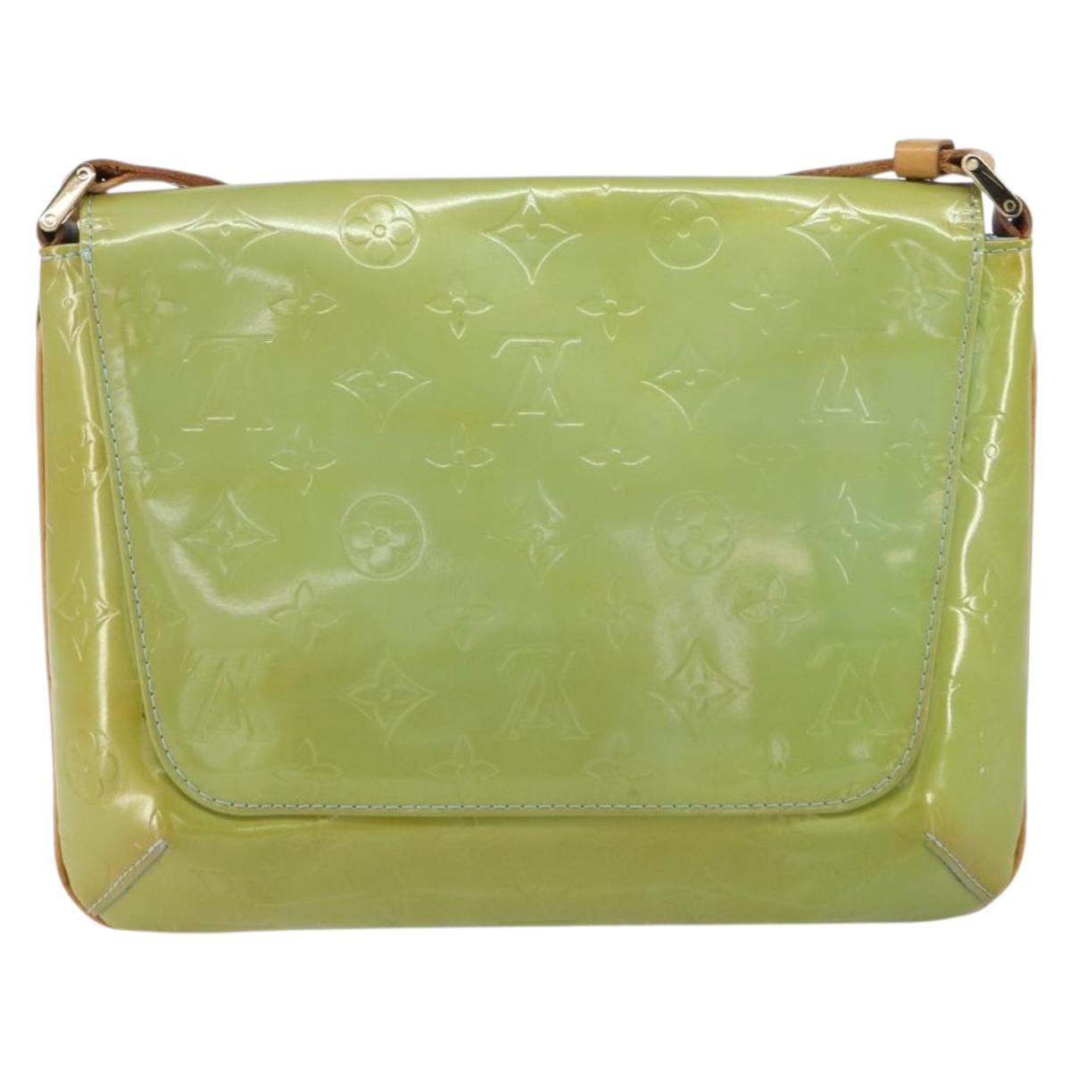 LOUIS VUITTON Vernis Thompson Street Shoulder Bag Baby Blue M91009 Auth 160427