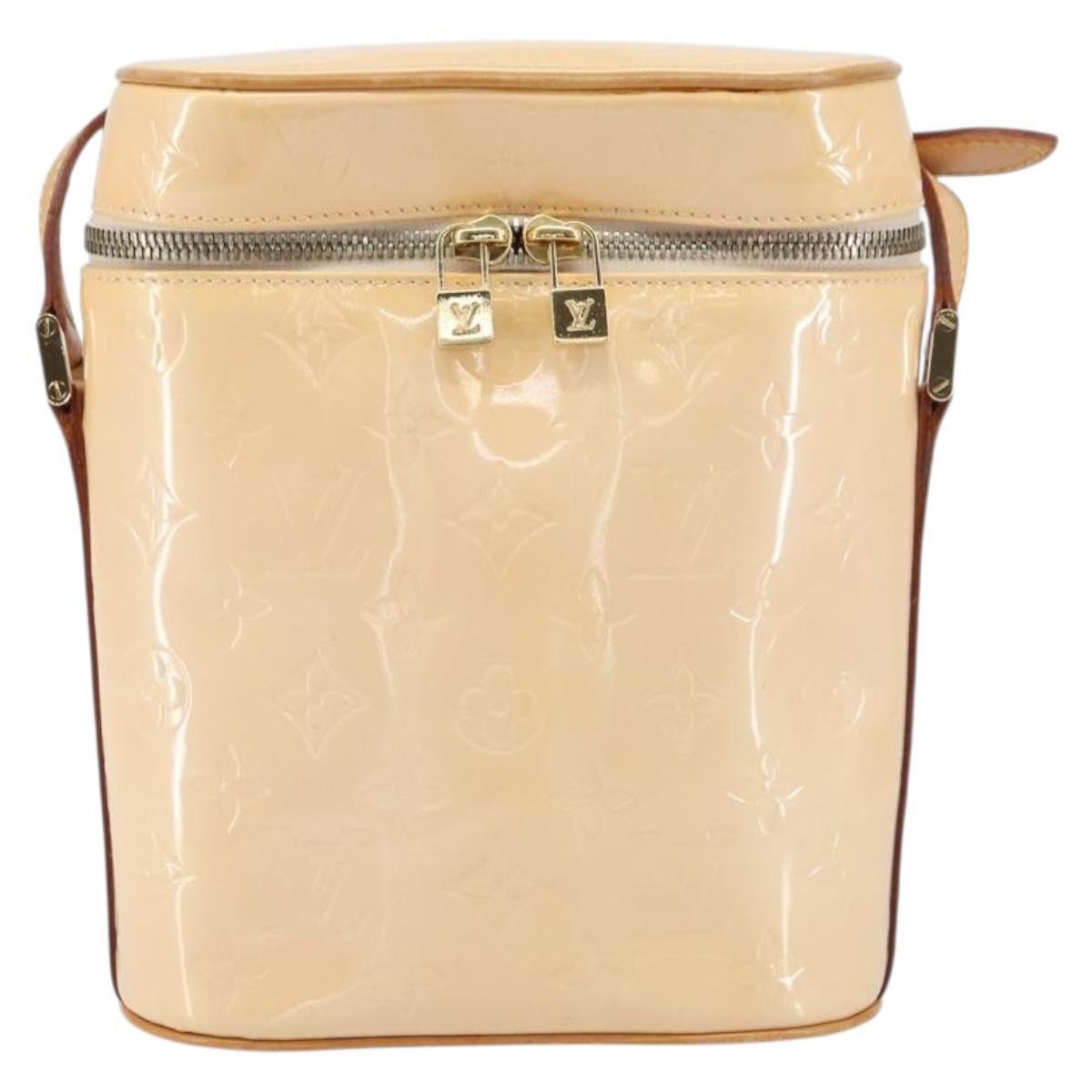LOUIS VUITTON Vernis Sullivan Vertical Bag Marshmallow Pink M91298 Auth 160430