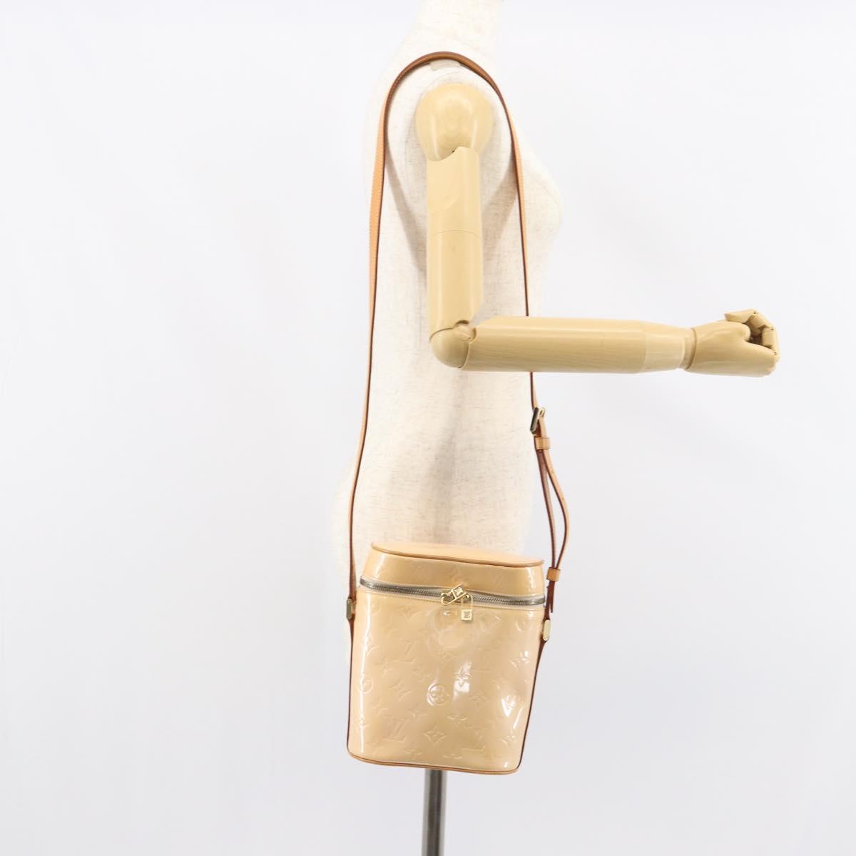 LOUIS VUITTON Vernis Sullivan Vertical Bag Marshmallow Pink M91298 Auth 160430